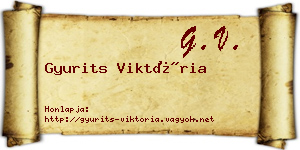 Gyurits Viktória névjegykártya